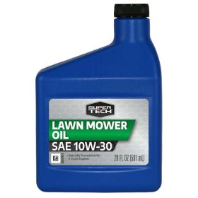 Super Tech Conventional SAE 10W-30 Lawn Mower Oil, 20 oz