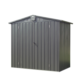 Outdoor Storage Shed 6.5'x 4.2', Metal Garden Shed for Bike, Trash Can, Tools, Lawn Mowers